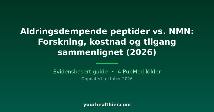 Aldringsdempende peptider vs. NMN: Forskning, kostnad og tilgang sammenlignet (2026)
