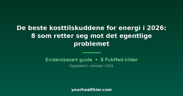 De beste kosttilskuddene for energi i 2026: 8 som retter seg mot det egentlige problemet