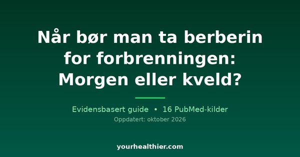 Når bør man ta berberin for forbrenningen: Morgen eller kveld?
