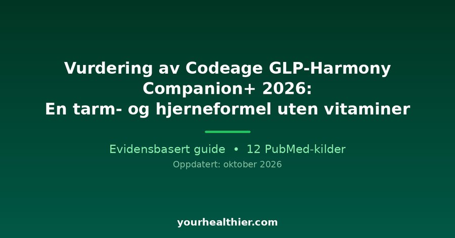 Vurdering av Codeage GLP-Harmony Companion+ 2026: En tarm- og hjerneformel uten vitaminer