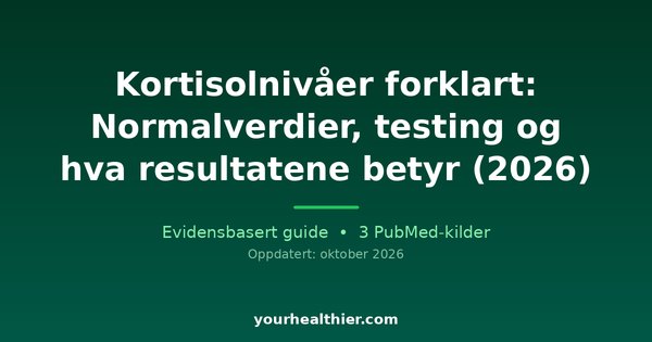 Kortisolnivåer forklart: Normalverdier, testing og hva resultatene betyr (2026)