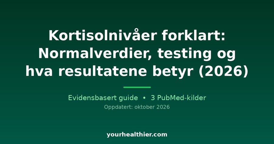 Kortisolnivåer forklart: Normalverdier, testing og hva resultatene betyr (2026)