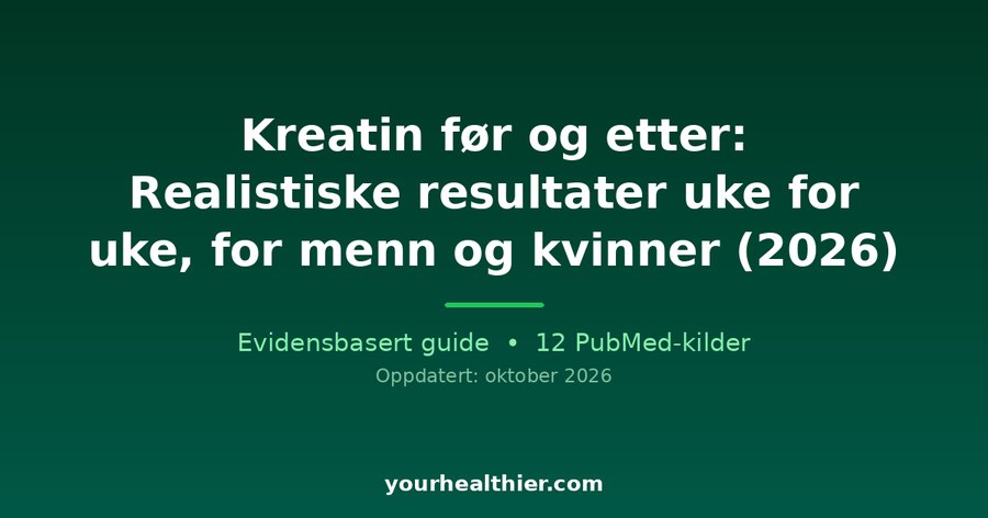 Kreatin før og etter: Realistiske resultater uke for uke, for menn og kvinner (2026)