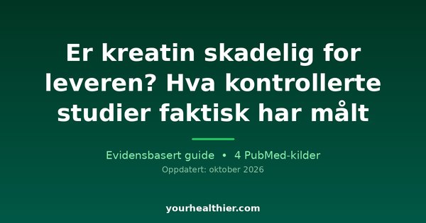 Er kreatin skadelig for leveren? Hva kontrollerte studier faktisk har målt