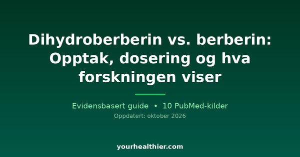 Dihydroberberin vs. berberin: Opptak, dosering og hva forskningen viser