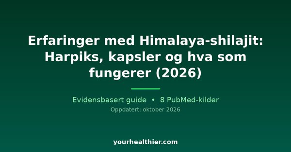 Erfaringer med Himalaya-shilajit: Harpiks, kapsler og hva som fungerer (2026)