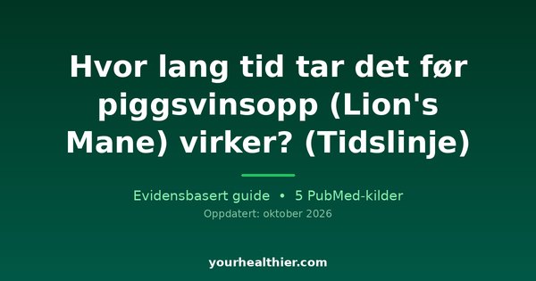 Hvor lang tid tar det før piggsvinsopp (Lion’s Mane) virker? (Tidslinje)