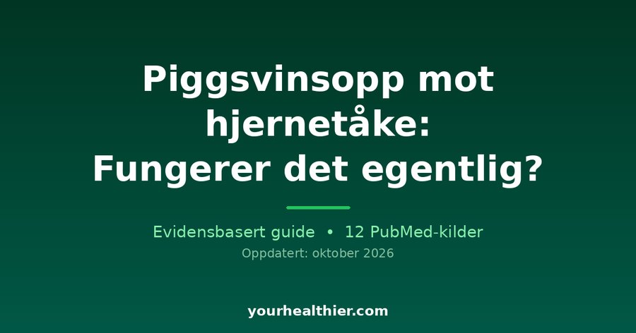 Piggsvinsopp mot hjernetåke: Fungerer det egentlig?