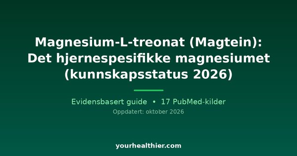 Magnesium-L-treonat (Magtein): Det hjernespesifikke magnesiumet (kunnskapsstatus 2026)