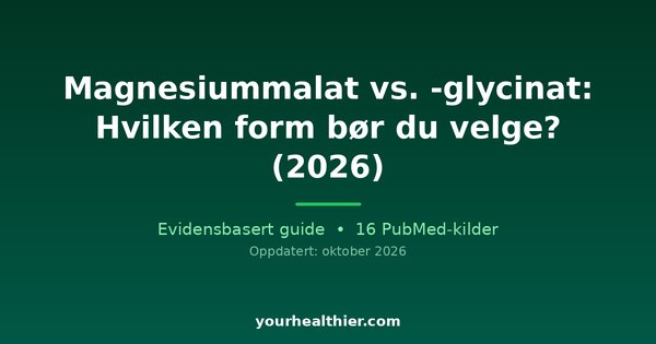 Magnesiummalat vs. -glycinat: Hvilken form bør du velge? (2026)