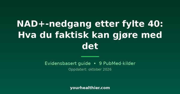 NAD+-nedgang etter fylte 40: Hva du faktisk kan gjøre med det
