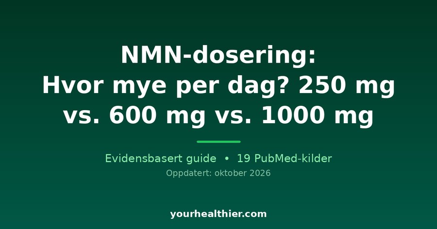 NMN-dosering: Hvor mye per dag? 250 mg vs. 600 mg vs. 1000 mg