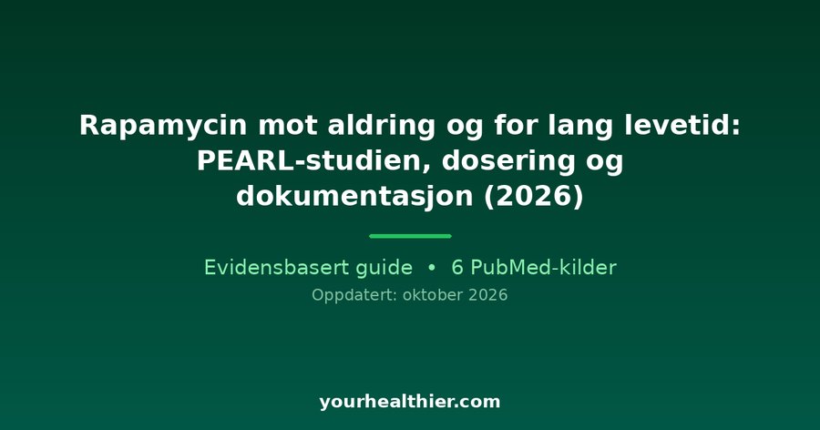 Rapamycin mot aldring og for lang levetid: PEARL-studien, dosering og dokumentasjon (2026)