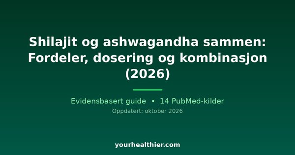 Shilajit og ashwagandha sammen: Fordeler, dosering og kombinasjon (2026)