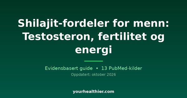 Shilajit-fordeler for menn: Testosteron, fertilitet og energi
