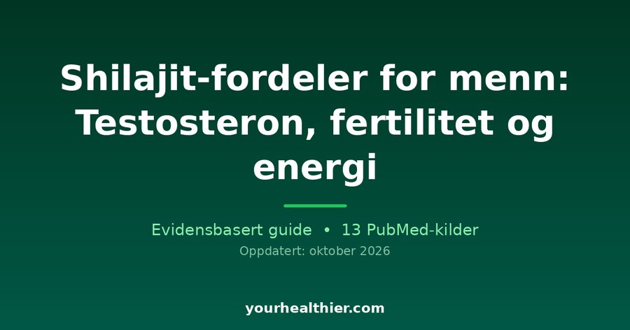 Shilajit-fordeler for menn: Testosteron, fertilitet og energi