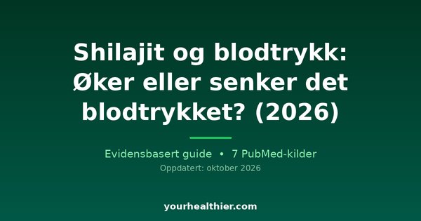 Shilajit og blodtrykk: Øker eller senker det blodtrykket? (2026)