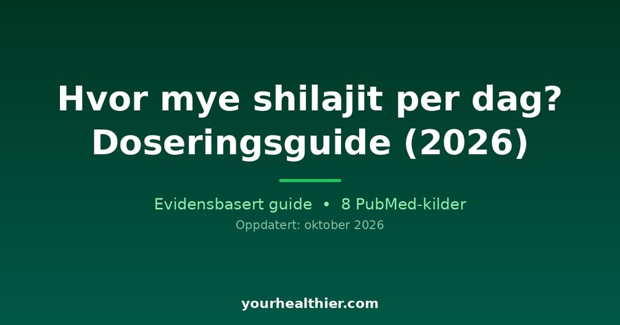 Hvor mye shilajit per dag? Doseringsguide (2026)