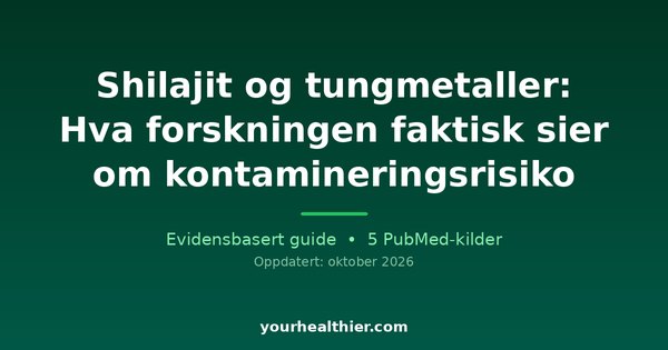 Shilajit og tungmetaller: Hva forskningen faktisk sier om kontamineringsrisiko