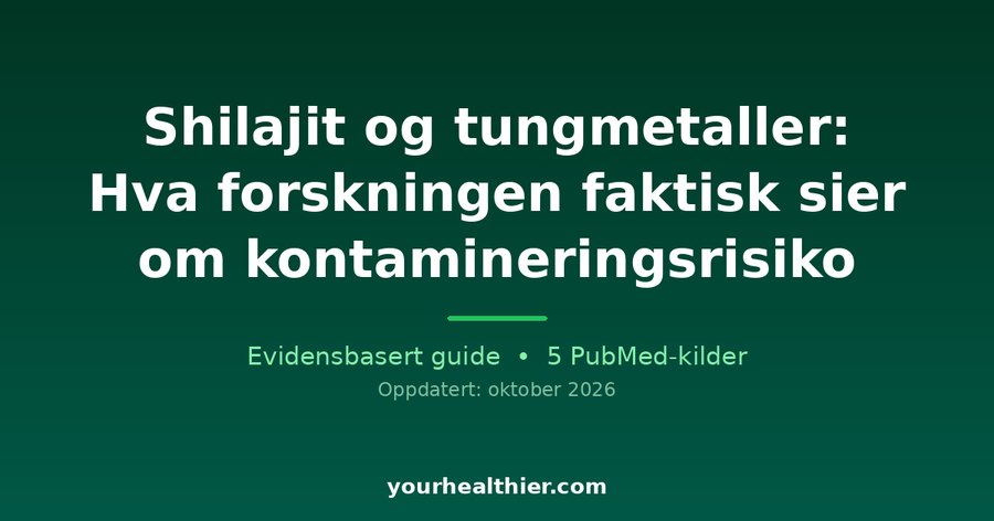Shilajit og tungmetaller: Hva forskningen faktisk sier om kontamineringsrisiko